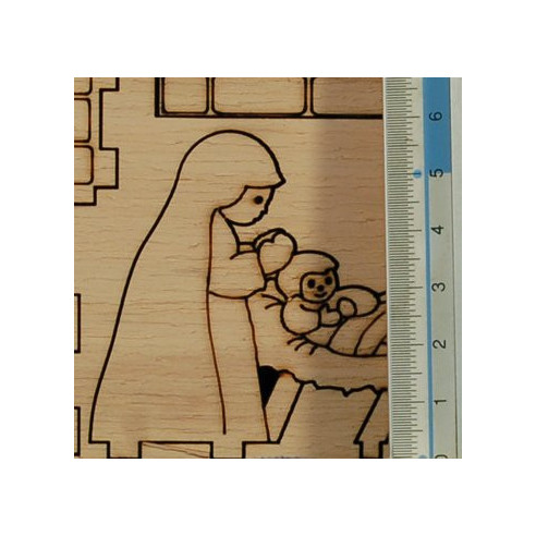 Nacimiento para pintar 6 cm madera