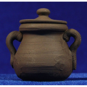 Pentola con coperchio 3 cm terracotta