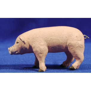 Maiale 14 cm terracotta dipinte