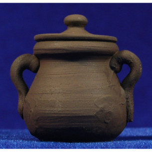 Pentola con coperchio 3 cm terracotta