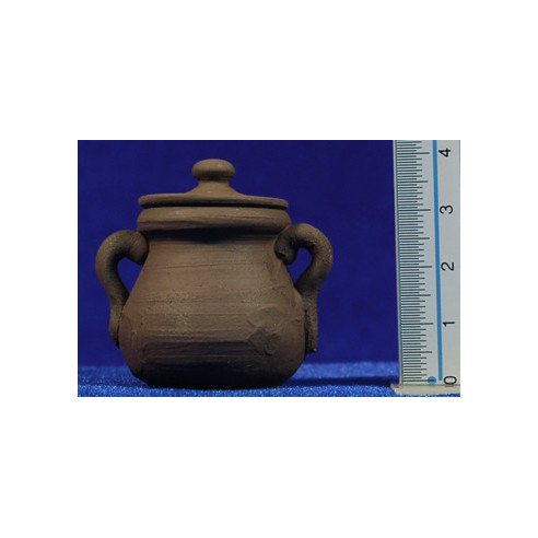 Pentola con coperchio 3 cm terracotta