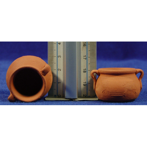Pot clay flat 2,5 cm clay