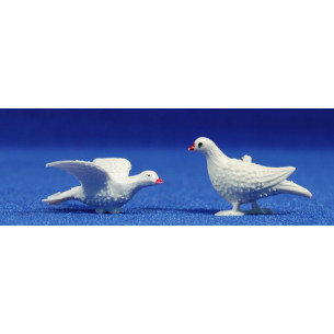 Congiunto 2 colombe 14-16 cm  plastica Oliver