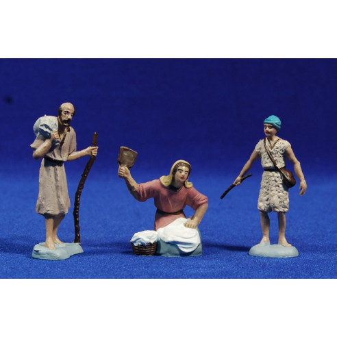 Gruppo di 3 pastori M4 7 cm plàstic Oliver