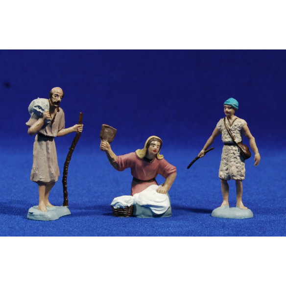 Gruppo di 3 pastori M4 7 cm plàstic Oliver