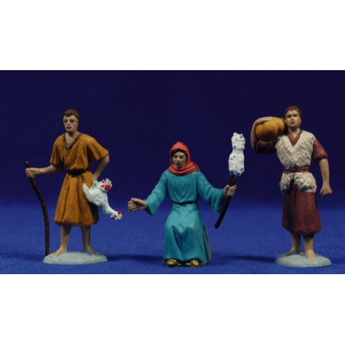 Gruppo di 3 pastori M3 7 cm plàstic Oliver