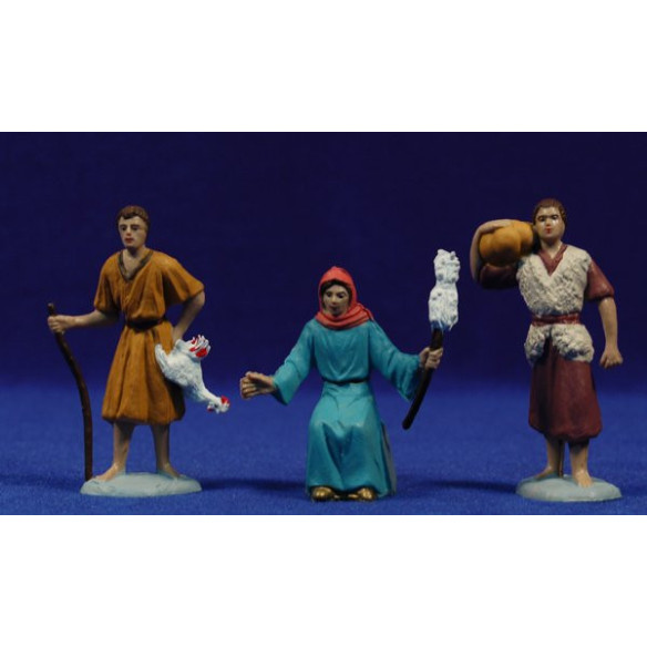 Gruppo di 3 pastori M3 7 cm plàstic Oliver