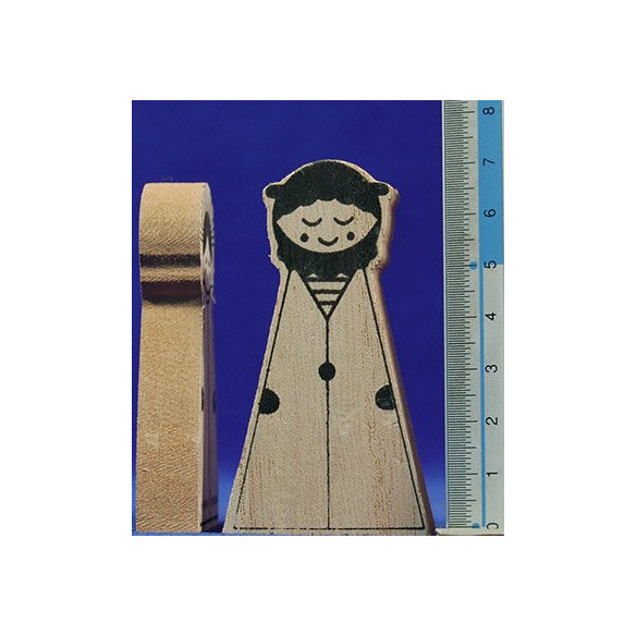 Nativity to painting and markers 7 cm wood La lluna