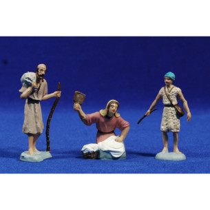 Gruppo di 3 pastori M4 7 cm plàstic Oliver