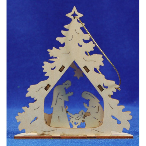 Nativity 12 cm wood