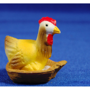 Gallina ponedora moderna 8 cm plástico Belenes Puig