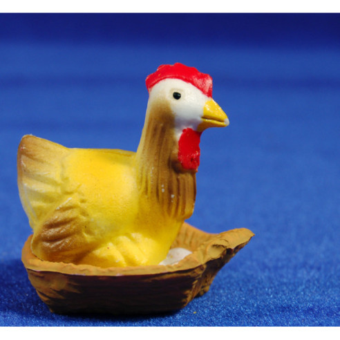 Gallina ponedora moderna 8 cm plástico Belenes Puig