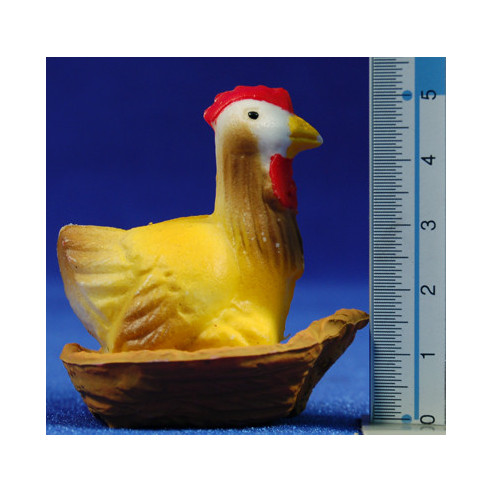 Gallina ponedora moderna 8 cm plástico Belenes Puig