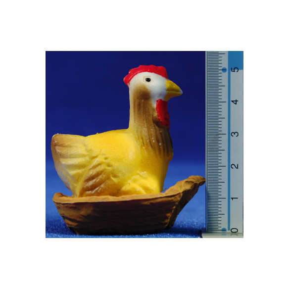 Gallina ponedora moderna 8 cm plástico Belenes Puig