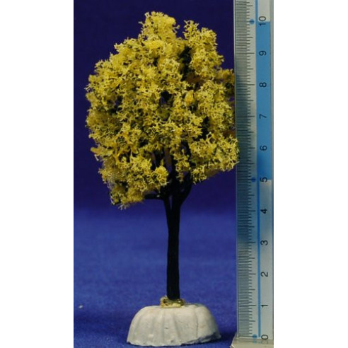 Albero autunnale verde-giallo 10 cm plastica