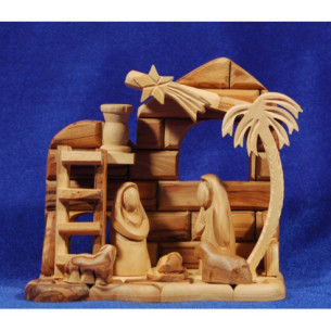 Natività decorazione 15 cm legno