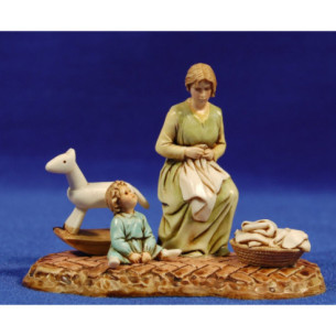 Gruppo scena domestica 10 cm plastica Moranduzzo - Landi stile 700