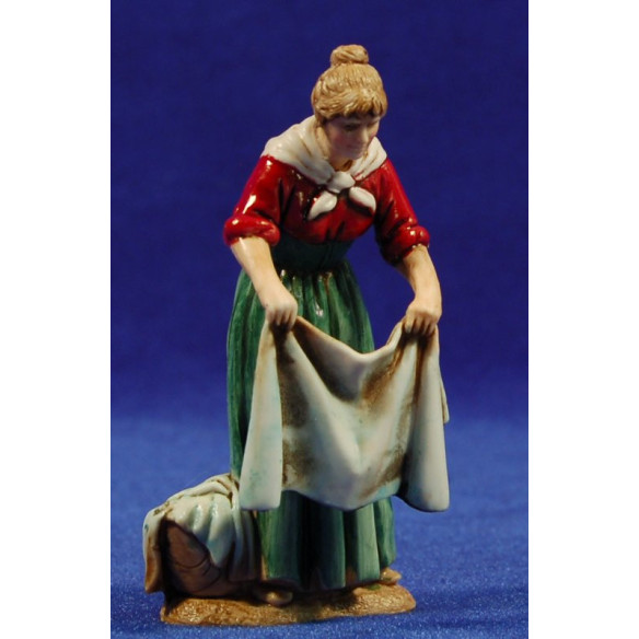 Pastora tendiendo ropa 10 cm plástico Moranduzzo - Landi estilo 700