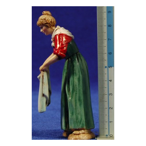 Pastora tendiendo ropa 10 cm plástico Moranduzzo - Landi estilo 700