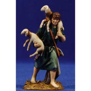 Pastore con due peccore e zaino 10 cm plastica Moranduzzo - Landi stile arabo