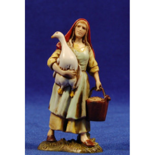 Pastora amb oca i cubell 10 cm plàstic Moranduzzo - Landi estil 700