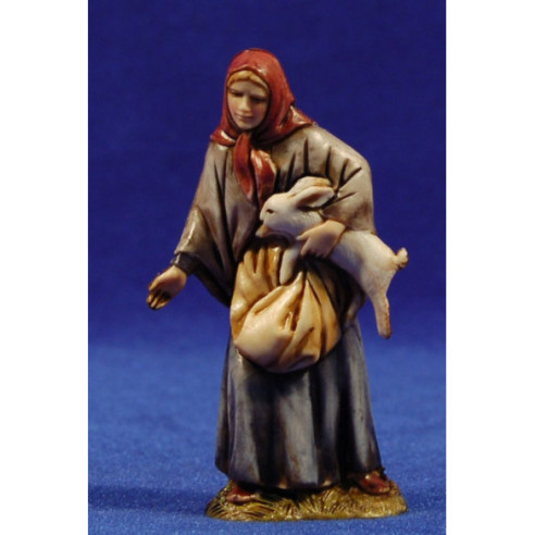 Woman with rabbit 10 cm plastic Moranduzzo - Landi 700 style