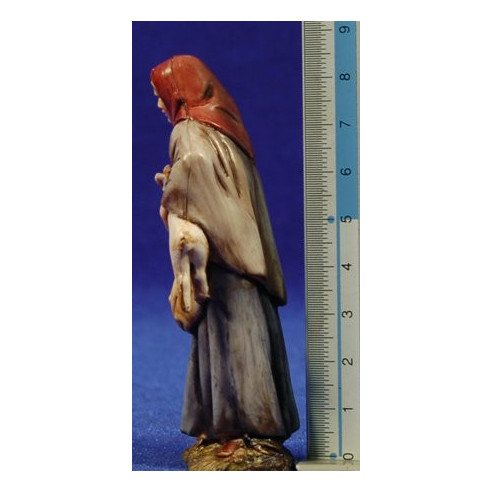 Woman with rabbit 10 cm plastic Moranduzzo - Landi 700 style