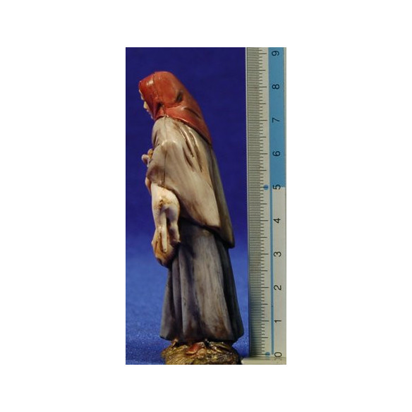 Woman with rabbit 10 cm plastic Moranduzzo - Landi 700 style