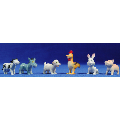 Grupo animales modernos 5 cm plástico Belenes Puig