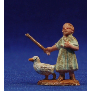 Pastorella con bambino 4 cm plastica Fabregat