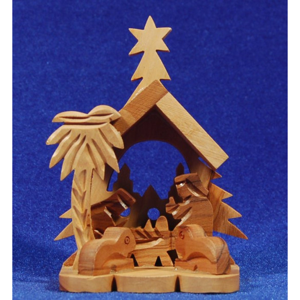 Nativity decoration 10 cm wood