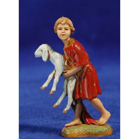 Children with lamb 10 cm plastic Moranduzzo - Landi 700 style