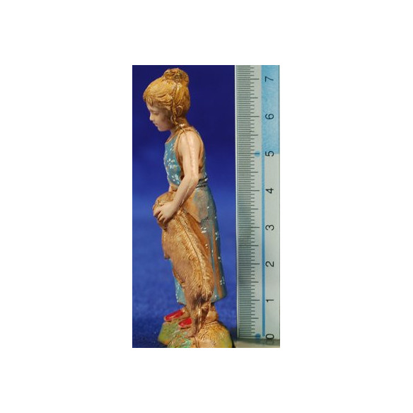 Nena amb gos 10 cm plàstic Moranduzzo - Landi estil 700