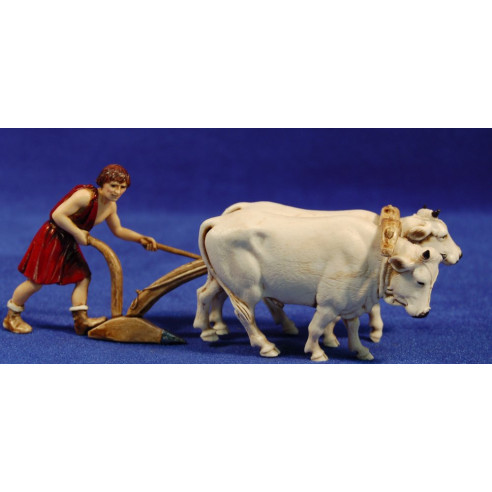 Llaurador amb bous 10 cm plàstic Moranduzzo - Landi estil 700