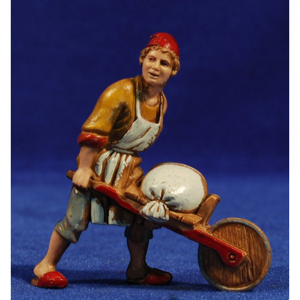 Baker with a cart 10 cm plastic Moranduzzo - Landi 700 style