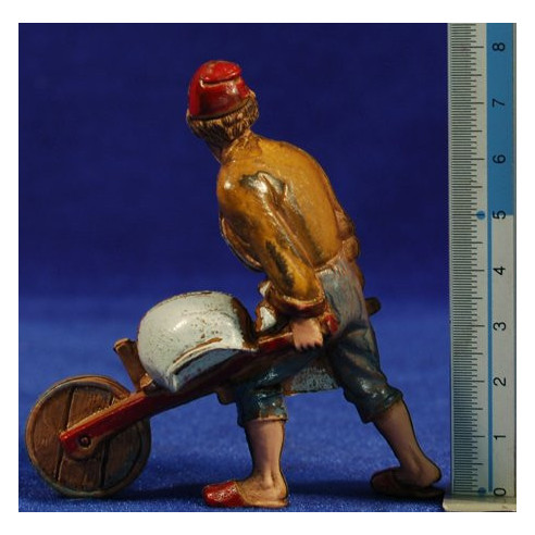 Fornaio con carro 10 cm plastica Moranduzzo - Landi stile 700