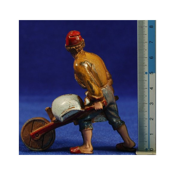 Baker with a cart 10 cm plastic Moranduzzo - Landi 700 style