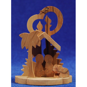 Natività decorazione 8 cm legno