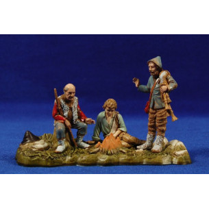 Pastori con fuoco 10 cm plastica Moranduzzo - Landi stile 700