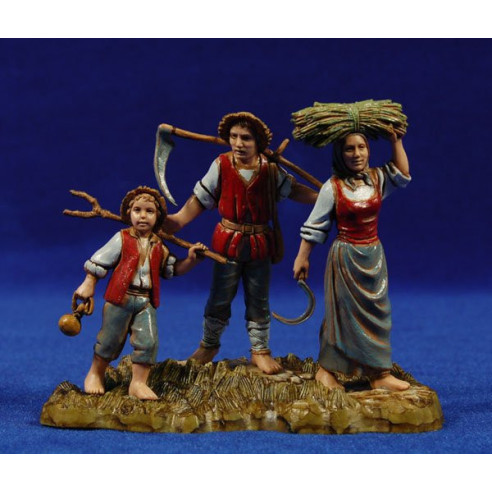 Group of farmers 10 cm plastic Moranduzzo - Landi ebraic style