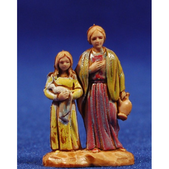 Pastora amb nena 3,5 cm plàstic Moranduzzo - Landi estil 700