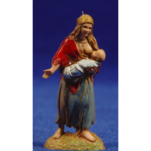 Pastora amb nen en braços 6 cm plàstic Moranduzzo - Landi estil 700