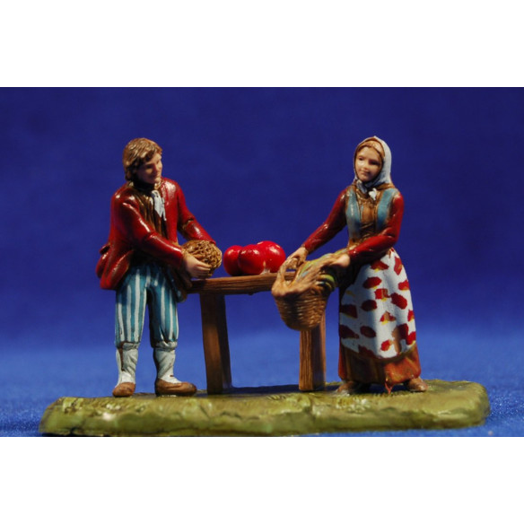 Vegetables seller 6 cm plastic Moranduzzo - Landi 700 style