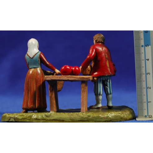 Vegetables seller 6 cm plastic Moranduzzo - Landi 700 style