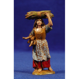 Pastora amb llenya 8 cm plàstic Moranduzzo - Landi estil 700