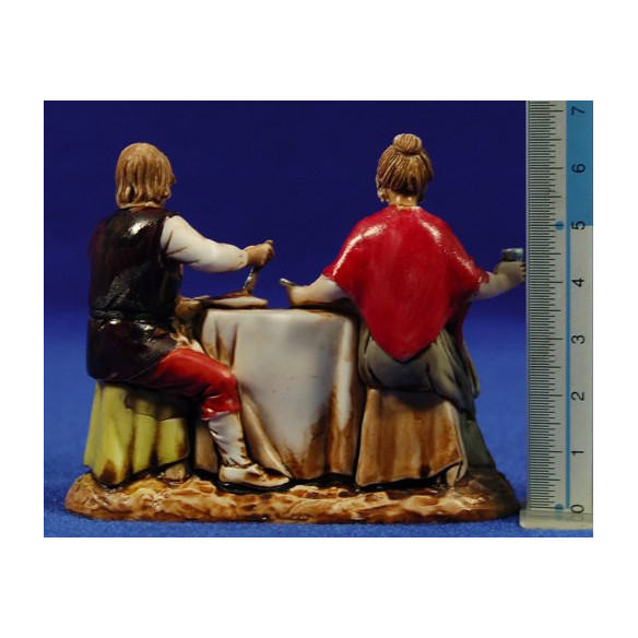 Pastores en la mesa 8 cm plástico Moranduzzo - Landi estilo 700