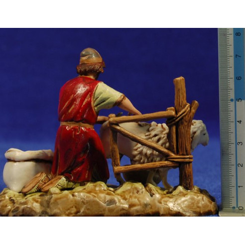Pastor esquilant 10 cm plàstic Moranduzzo - Landi estil ebraic