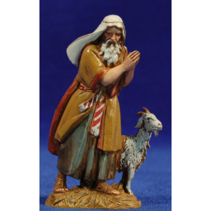 Old shepherd with goath 10 cm plastic Moranduzzo - Landi style ebraic