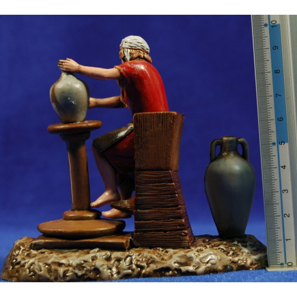 Man with pottery 10 cm plastic Moranduzzo - Landi ebraic style
