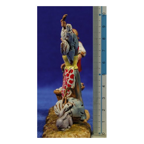 Grupo Campesinos vendiendo 10 cm plástico Moranduzzo - Landi estilo 700